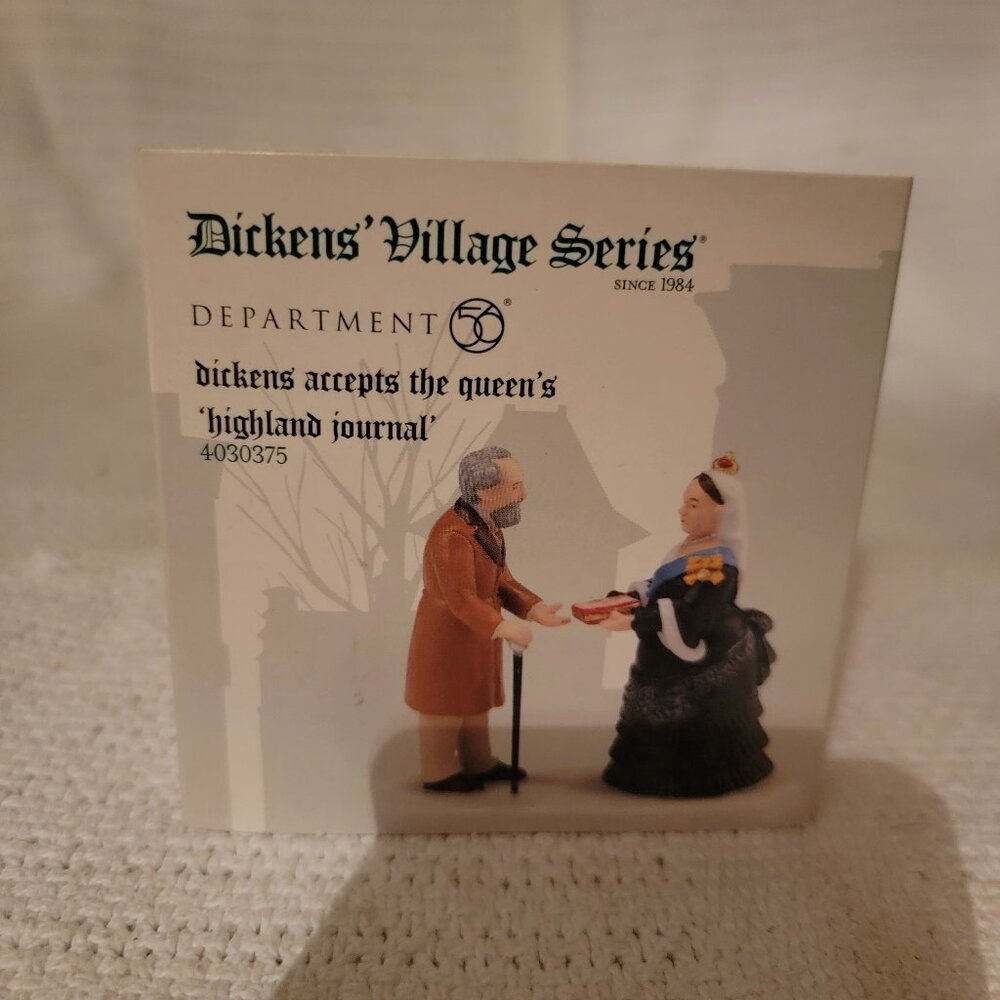 Department 56 Dickens Village - Dickens Accepts the Queen's 'Highland Journal'